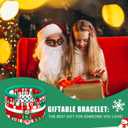 Artlunar 6 Pack Christmas Bracelets: Joy & Merry Candy-Style Stacks for Women & Teens - Perfect Christmas Gifts - Age 3 to Adult