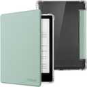CoBak Case for Kindle Paperwhite (6.8" 11th Generation 2021 Released) & Paperwhite Signature Edition- New PU Leather Cover and Clear Soft Silicone Back Cover with Auto Sleep Wake Feature (A-Sage Green)