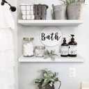QEEIG Floating Shelves for Wall 23.6" Long - Wall Mounted Shelf Bathroom Kitchen Living Room Bedroom Farmhouse Home Decor Display Bookshelf Large 23.6 x 9.3 inch Set of 2, White (008-60W)