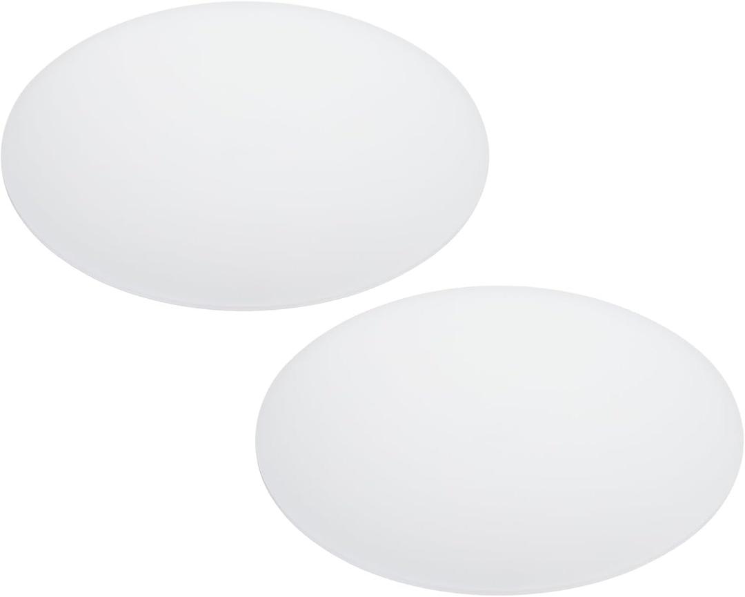 PATIKIL 10" Diameter Lampshade Diffuser, 2 Pcs 1.7mm Thick Round Diffuser Sheet for Drum Lampshades, Pendants Light, DIY Light Shield, Translucent White