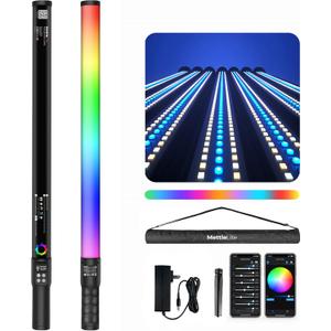 Mettlelite LS800C RGB LED Light Stick Full Color Continuous Output Video Light 3.2 ft with APP Control 2800K-8000K CRI96 TLCI 97 RGB CCT HSI Light Effects Built in Rechargeable Battery