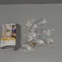 Amerdeco 10 Pack Champagne Bronze Cabinet Knobs 1.46 Inch(37mm) Solid Gold Kitchen Cabinet knobs Rectangle Brushed Brass Drawer Knob for Bathroom Cabinets ZH00013