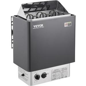 VEVOR Sauna Heater,220V Electric Sauna Stove, Steam Bath Sauna Heater 3h Timer and Adjustable Temp for Max. 176-318 Cubic Feet, (4.5KW) FCC Certification