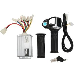 Speed Controller Throttle Grip, 36V 1000W Motor Brushed Speed Controller with Locking Battery Display Throttle Grip for Mini Bike