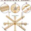 BENECREAT Amish Style Yarn Swift Winder, Portable Wooden Yarn Swift, Desktop Standing Needlecraft Yarn Finishing Tool with Flat Cross Base for Wool, Yarn and Embroidery Thread