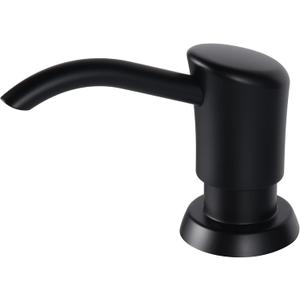 GAGALIFE Built in Sink Soap Dispenser or Lotion Dispenser for Kitchen Sink, Matte Black ABS Pump Head, with 17 Ounce PET Large Soap Bottle