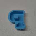 MECCANIXITY 6 Inch Giant Large 3D Alphabet Letter Mold, Silicone Resin Letter Mold for Epoxy Resin Art DIY Crafts Decoration P Blue