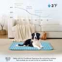 MICROCOSMOS Summer Cooling Mat & Sleeping Pad- Water Absorption Top, Materials Safe, Easy Carry, EZ Clean. Keep Cooling for Pets, Kids and Adults.(Blue, 36" x24")