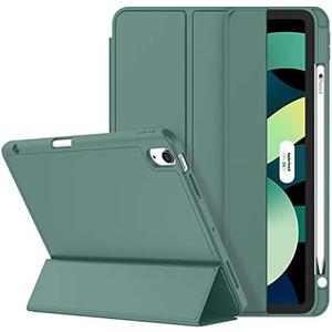 ZryXal iPad Air 11 Inch Case M3 (2025) / M2 (2024), iPad Air 5th (2022) / 4th Generation (2020) 10.9 Inch - Smart Cover with Pencil Holder and Soft TPU Back, Auto Wake/Sleep (New Midnight Green)