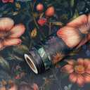 Livelynine Flower Wallpaper Dark Blue Vintage Floral Peel and Stick Wall Paper Colorful Boho Pink Green Red Bright Colors Removable Navy Floral Contact Paper for Cabinets Self Adhesive 17.5x78.8