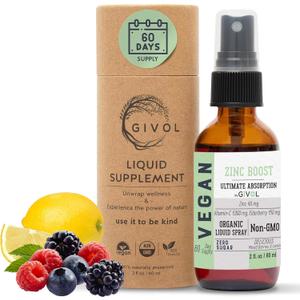 Organic ZINC Boost Mist 40 mg (Extra Strength) - Sugar Free with Vit C and Elderberry Extract - Vegan Liquid Spray for Kids and Adults - Easy Absorption - Non-GMO - (60 ml) 60 Days Supply