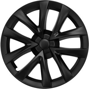 Model 3 Hubcaps - 18 Inch Aero Wheel Covers Replacement Wheel Caps 18'' Model S Plaid Arachnid Wheels Version Hub Caps Compatible with Model 3 Accessories 2017-20231PCS