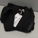 Lviefent Women Knit Cardigans Lightweight Casual Crew Neck Button Down Long Sleeve Sweater Jumper Layer Top (Small, Black)