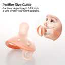 Garkoko Baby Pacifiers 0-6 Months Breast Like Shape Pacifiers BPA-Free One-Piece Silicone Newborn Pacifier for Breastfed Babies, 2pcs for Best Value