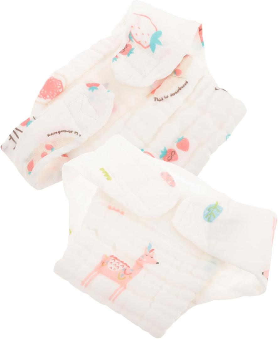 Micro Preemie Diapers 2 Pcs Cotton Baby Diapers for Newborns Reusable Washable for Boys Girls Random Style