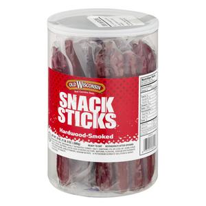 OLD WISCONSIN Beef Snack Sticks, High Protein, Gluten Free, 24 Ounce Resealable Jar (BB: 09/24/2025)