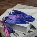 3D Printed Dragon, Feathered Wyvern Dragon with Wings Articulated Dragons, Fidget Dragons 3D Printed Toys Desktop Pet 3D Printing Animals Toy