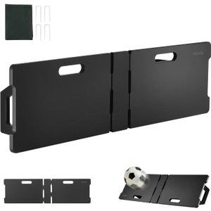 VEVOR Soccer Rebounder Board, Portable Soccer Wall with 2 Angles Rebound, Foldable HDPE Kickback Rebound Board, Soccer Training Equipment for Kids and Adults, Passing & Shooting Practice (45"X13")