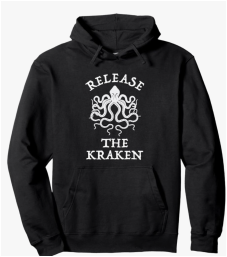 Release The Kraken Sea Monster Octopus Pullover Hoodie 2Xl