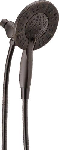 Delta 4-Setting In2ition 2-in-1 Dual Shower Head with HandHeld Spray, Venetian Bronze Detachable Shower Head with Hose, Showerhead, 1.75 GPM Flow Rate, Venetian Bronze 58499-RB