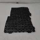 12 Pcs Drainage Mat Modular Interlocking Cushion 11.8" x 11.8" Garage Floor Tiles Non-Slip Splicing Rubber Floor Tiles for Drain, Deck, Pool, Outdoor/Indoor (Black)