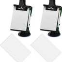 Harloon 2 Pcs Car Notepad Holder with Mount Car Memo Pad with Pen Pad Mount Clip Board Dashboard Clipboard Universal Suction Cup Message Flexible Neck Stationary Set for Home Office Kitchen Supplies