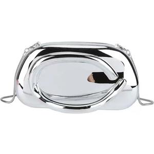 Acrylic Clutch Purse for Women Metal Handle Evening Bags Trendy Crossbody Bag for Wedding Party