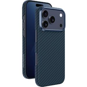 AMAZINGthing for iPhone 17 Pro Max [Titan Max Case], Aramid Fiber Woven, Ultra Slim, Designed for MagSafe Accessories, Shockproof, Magnetic Phone Cover, Blue