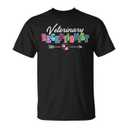 Veterinary Receptionist Gift Rainbow Paw Print Heartbeat Vet Tech T-Shirt (XXXL)