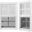 WRISIN 2 Pack Shed Windows 24" x 36" H Flush Mount, White Household Windows for Playhouses, Barns, Chicken Coop