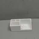 Diatomite Toothbrush Holders for Bathrooms, Quick Dry Electric Tooth Brush and Toothpaste Organizer Bathroom Accessories for Countertop, Vanity, Sink - Marble White (Large)