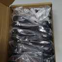 8 Pack Coat Hooks Wall Mount Heavy Duty Utility Retro Double Hooks for Hanging Coats,Hat, Towel, Key, Robe, Scarf, Bag, Cap (Black)