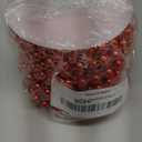 Craft Pearl 33 Feet Pearl Beads Garland for Christmas Tree, 8MM Red Faux Pearls Strings Bead Roll Strand for Wedding Party Christmas Tree Decoration