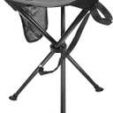 Camping Stools, Tripod Chair for Camping, Lightweight Chair, Adjustable Carry Strap for Easy Transport, Outdoor Adventures Black