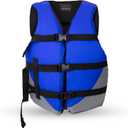 MW Adult Universal Life Vest, USCG Approved Type III Life Jacket for Adults, Great for Boating, Fishing, Tubing, & Other Water Sports. (Blue, Oversize 2XL-5XL)
