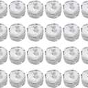 Submersible Waterproof Wedding Underwater Tea Light Sub LED Light for Decoration Wedding Party Bar etc.White (Pack of 24)