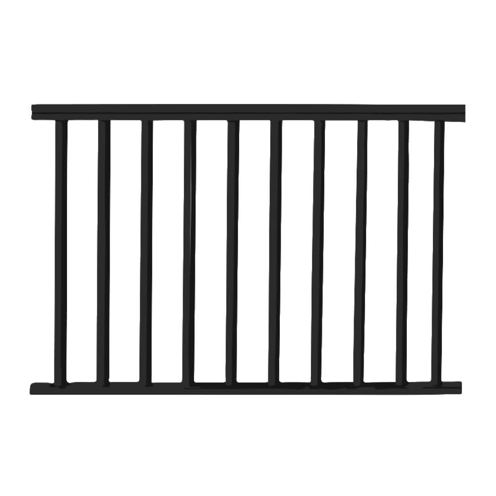 Superior Aluminum Railing Kit | Deck, Porch & Balcony Railing for Outdoor Use  Level, 36" H x 4'W, Black