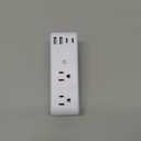 Surge Protector Outlet Extender - with Rotating Plug, 6 AC Multi Plug Outlet with 4 USB Ports (2 USB C), 1800J Wall Charger, 3-Sided Power Strip with Spaced Outlet Splitter for Home, Office, Travel (White)