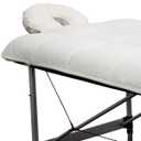 ForPro Premium Quilted Fleece Table Pad Set, Natural, Extra Soft, Hypoallergenic, for Massage Tables, Includes Massage Table Pad and Face Rest Cover