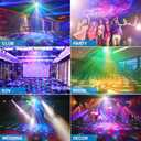 Party Disco DJ Light, 5-in-1 LED Stage Light Ocean Star Projector Music Sound with Remote Control for Parties Birthday Christmas Gift Wedding KTV Bar Club Home Room Decor Lighting