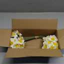 Briful 12 Stems Daffodils Artificial Flowers 2 Bunches Real Touch Fake Narcissus Flower 9in Silk Spring Fake Flowers Wedding Floral Decor Bouquet for Home Party Wedding Office Anniversary Decor,White