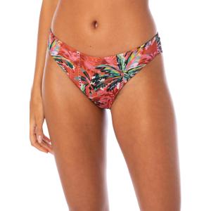 Maaji Women's Maaji Coral Bliss Sublimity Regular Rise Bikini Bottom, Reversible, Regular Rise, Blue, X-Large (Red)