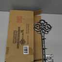 Comfify Cast Iron Skeleton Key Holder for Wall - Decorative Farmhouse Rustic Wall Mount Key Organizer - 3 Key Hooks - Vintage Key Rack for Entryway with Screws & Anchors  10.8 x 4.7 - Brown