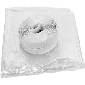 DOITOOL Thermal Insulation Window Film Clear Plastic Tarp Between Transparent Window Insulated Film Glass 6s 7f x2.3fx2.3f