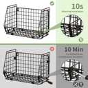 Wire Fruit Basket for Kitchen Storage: Hanging and Counter Basket for Vegetable Produce - Potato and Onion Storage for Pantry 3 Pack