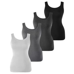 BAMBOO COOL Women's Ultra Soft Lingerie Camisole Basic Tank Breathable Undershirt 4 Pack. Size XXL