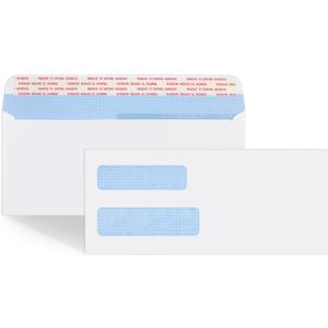 Joyberg #10 Window Envelopes 72P, Double Window Envelopes Self Seal for Invoices, Statements and Business Checks, Size 4-1/8 x 9-1/2 Inches (White)