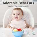 Stainless Steel Baby Bowls with Suction, 2-in-1 SUS304 Toddlers Bowl & Removable Silicone Suction Kids Bowl, Anti Scald Non Toxic Snack Container for Baby Food Feeding, 4 Colors Set (Tropical Sparks)