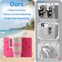 5 x 2pcs Cup Holder for Bogg Bag Compatible with Stanley 30oz 40oz Water Bottle, Drink Holder Plastic Insert for Bogg Bag & Simply Southern Beach Totes Accessories (pink)