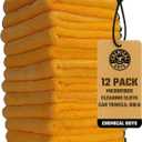 Chemical Guys Professional Grade Premium Microfiber Towels for Cars, Gold, 16" x 16", Ultra-Soft and Scratch-Free Car Detailing Cloths for Trucks, Motorcycles, and More - 12 Pack (Yellow)
